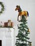Hand Felted Wool Horse Wreath Christmas Tree Topper Arcadia Home - ARCADIA HOME